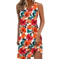 thumbnail image 2 of Haivin Summer Dresses for Women 2025 Loose V Neck Short Sleeve Casual T Shirt Dress Sundresses Swimsuit Coverup with Pockets, 2 of 8