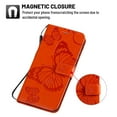 thumbnail image 2 of OnePlus Nord N200 5G Wallet Case, Dteck Embossed Butterfly PU Leather Magnetic Folio Flip Wallet Case Built-in Card Holder with Wrist Strap Stand Cover For OnePlus Nord N200 5G 2021,Orange, 2 of 5