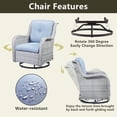 thumbnail image 4 of Bed Bath & Beyond Wicker and Steel Outdoor Glider Swivel Club Chairs - Set of 2, Baby Blue, 4 of 5
