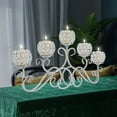 thumbnail image 6 of 5 Arms Crystal Candle Holders, Crystal Candle Rack, Tabletop Candle Stands for hotels, restaurants, weddings, parties, celebration, 6 of 15