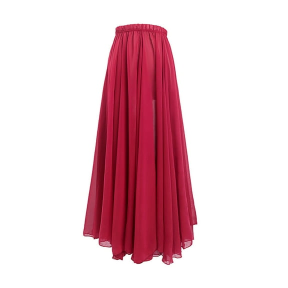 Sheer Chiffon Skirt for Dance Performances and Practice Swing Long Wrap Skirts