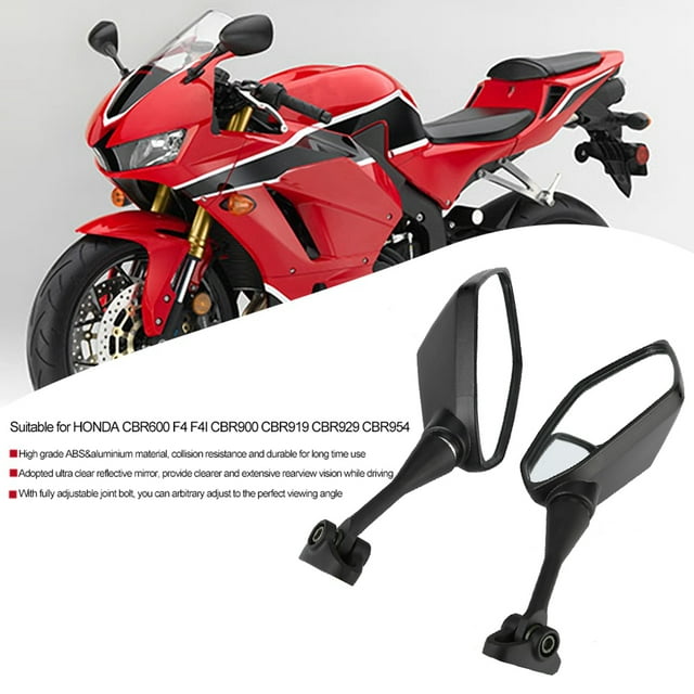 Espejo retrovisor de carreras modificado para motocicleta, espejos laterales reflectantes para HONDA CBR600 CBR900, 2 uds. Jadeshay A