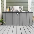 Lifetime 150 Gallon Outdoor Storage Deck Box, Storm Dust Gray (60215