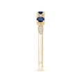 thumbnail image 4 of ANGARA Natural Blue Sapphire & Diamond Ring in 14K Yellow Gold for Women (Size-2.7mm) | September Birthstone, Anniversary, Jewelry Gift for Women | Natural Blue Sapphire Ring, 4 of 9