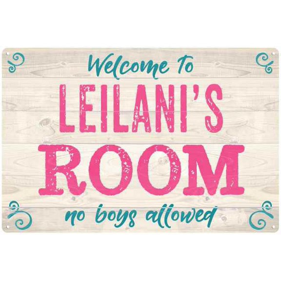 LEILANI'S Room Kids Bedroom Sign 8x12 Metal Sign 208120089129