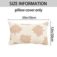 thumbnail image 7 of Unique Bargains Pack of 2 Maple Leaf Jacquard Throw Pillow Covers 20"x12" Pink, 7 of 7