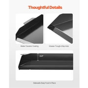 KFFKFF Carbon Steel Griddle, 22x16 inches Rectangular Flat Top Plate Grills, Suitable for BBQ Grill, Teppanyaki, Compact and Transportable, Ideal for Outdoor Gatherings and Camping, Black