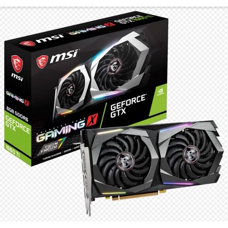 MSI Gaming GeForce GTX 1660 Ti 192-bit HDMI/DP 6GB GDRR6 HDCP Support DirectX 12 Dual Fan VR Ready OC Graphics Card (GTX 1660 TI Gaming X (Best Nvidia Gtx Graphics Card)