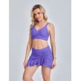 thumbnail image 6 of FOLUNSI Two-Piece Swimsuit Set - High Waist Bikini Swim Skirt Bright Purple-3XL, 6 of 11