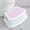 Pink, variant on 100Fens Toilet Stool Squatting Poop Stool Bathroom Potty Step Stool Toilet Assistance Steps Step Stool Fits All Toilets Detachable Stackable
