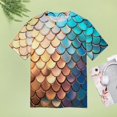 thumbnail image 4 of Mermaid Fish Scales Women's T-Shirt Short Sleeve T Shirts Tops Tee Ladies Loose T, 4 of 6