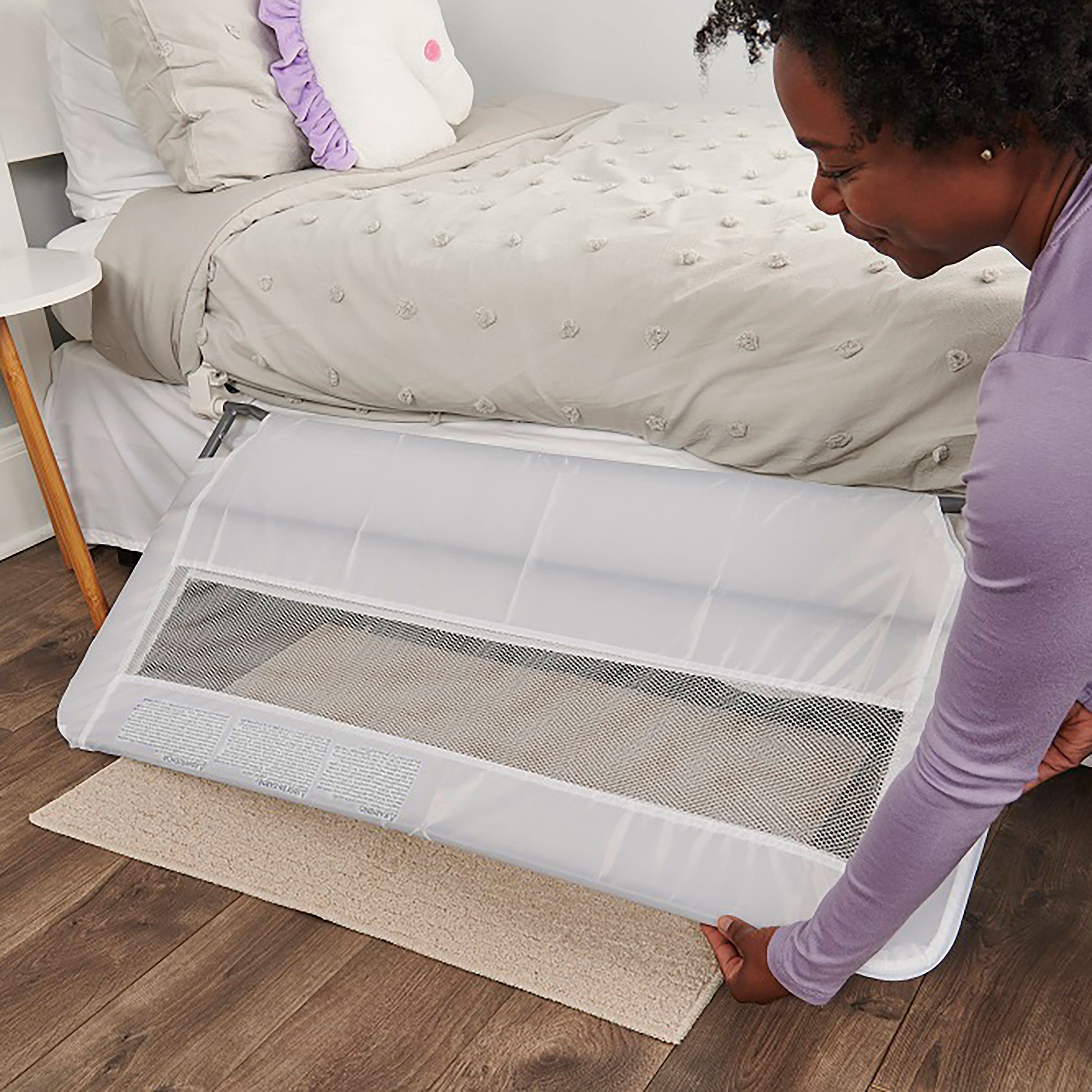 Regalo Swing Down Bed Rail Guard with Reinforced Anchor Safety System, Metal Frame, 43" Long, Fits Twin to Queen Beds