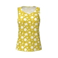 thumbnail image 4 of Xecao Tulips Flowers print women's scoop neck, loose-fit workout tank tops for the gym., 4 of 9