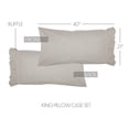 thumbnail image 2 of VHC Brands Hatteras Seersucker Ticking Striped Cotton Americana Bedding King Pillow Case Set of 2, Pillowcase Set 21x40, Denim Blue, 2 of 5