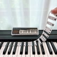 thumbnail image 1 of Piano Notes Guide for Beginner, Removable Piano Keyboard Note Labels for Learning, 88-Key Full Size, Made of Silicone, No Need Stickers, Reusable and Comes with Box (Classic Black）, 1 of 5