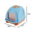 thumbnail image 5 of Thehsnt Large Cat Litter Box with Lid, Closed Kitten Litter Pan with Litter Scoop Cat Enclosed Toilet Spacious Interior Pet Supplies, 5 of 8