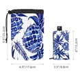 thumbnail image 5 of PhooArto Travel Cosmetic Bags Barrel Makeup Bag, Multifunctional Toiletry Bucket Bags Round Organizer Storage Pocket, Pineapple Blue Pattern, 5 of 6