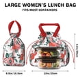 thumbnail image 5 of Pioneer Flower Floral Print Pattern Drawstring Lunch Bag Women - Drawstring Lunch Bag Insulated for Work Office - Stain-Resistant Large Lunchbags for Women with Multi-Pockets, 5 of 6