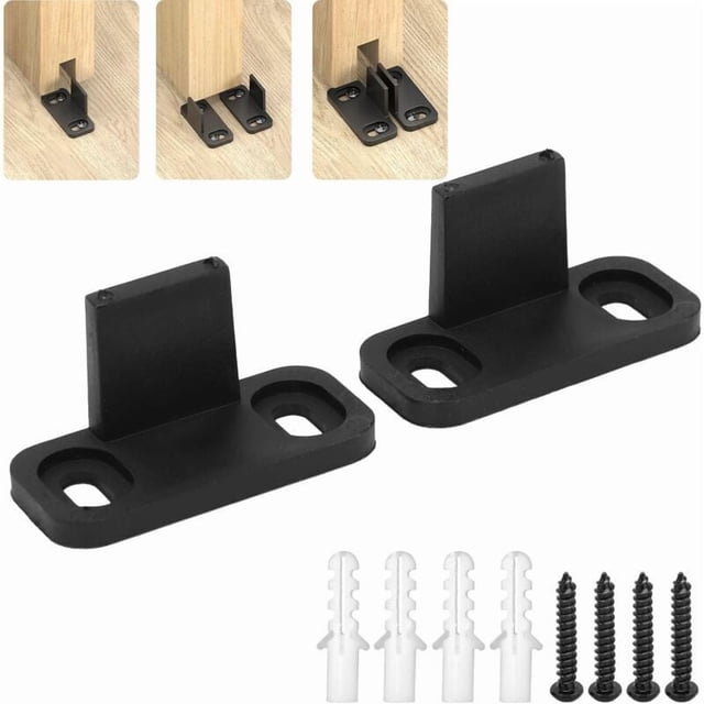 Sliding Door Trim, Barn Door Floor Guide, Adjustable Bottom Guide Hardware Parts Non-Slotted