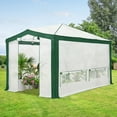thumbnail image 2 of EAGLE PEAK 8x12 Portable Walk in Greenhouse , Heavy Duty Instant Pop Up Green House, Front Roll Up Zipper Entry Door and Mesh Windows, Green/White, 2 of 9
