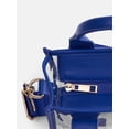 thumbnail image 4 of No Boundaries Women's Game Day Clear Boxy Mini Tote Bag, Cobalt, 4 of 5