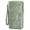 Green, variant on Wallet for Women Clutch Double Zip Around Credit Card Holder Leather Women's Wallet Large Capacity