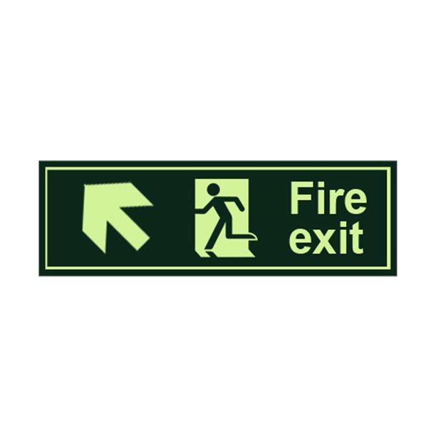 Salida de incendiosFlechaAdvertencia Señales de seguridad Fumar Push Door Alarma Pegatina Fluorescente Wmkox8yii fhajkh3385