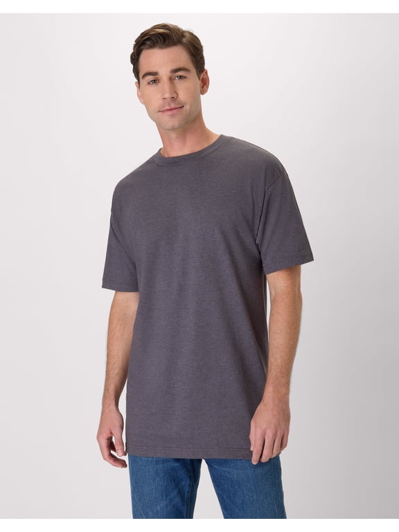 Beefy-T Men's Heavyweight Cotton T-Shirt (Big & Tall Sizes) Charcoal Heather 4XLT