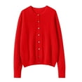 thumbnail image 6 of Ftwytp Womens Cardigan Short Chunky Cardigans Long Sleeve Jumpers Open Front Ribbed Knit Lightweight Outerwear for Winter Spring, 6 of 9