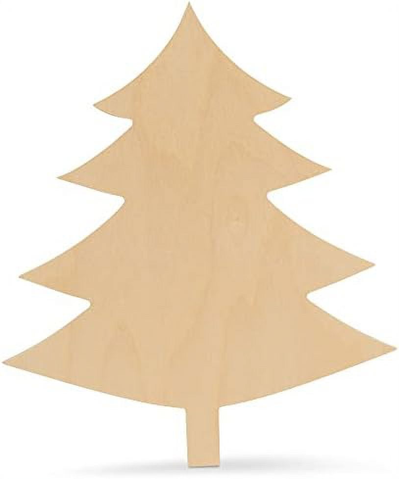 Wood Christmas Tree Cutout 6 Inch, Pack Of 25, Use As Wooden Christmas