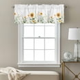 thumbnail image 3 of Sunflower Valance Curtain Spring Flower Leaf Window Valances Rod Pocket Short Curtains Window Treatments for Kitchen Bedroom Bathroom Laundry 56" x 16", 3 of 9