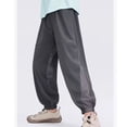 thumbnail image 4 of SJLDQY Boys Summer Pants Lightweight Breathable Straight leg Baggy Pants Solid Color Casual Trousers for Boys, 4 of 5