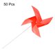 thumbnail image 3 of 50pcs 15.7 x 9.1 Molinos de Viento para el Jardín con 4 Hojas Molinetes Giratorios a Prueba de Viento y Agua con Estacas para Decoración de Patio Color Rojo, 3 of 6