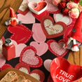 thumbnail image 4 of Black Pink Love Heart Valentine's Day Table Runner, Seasonal Anniversary Kitchen Dining Table Decoration for Home Party Decor Black , Table Runner Black , Table Runner, 4 of 7