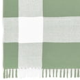 thumbnail image 3 of Ox Bay Green/White Tartan Plaid Cotton Throw Blanket, 50" x 60", 3 of 9