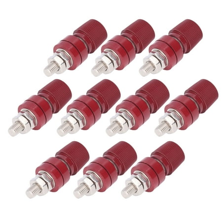 

Power Terminal Connector Flexible High Current Simple Installation Iron Screw Terminal Binding Post Multipurpose For Welding Machinery Red Black