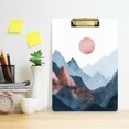 thumbnail image 2 of FORMRS Acrylic Clipboard with Low Profile Clip Standard A4 Letter Size, 12.5" x 9", Art Mountain and Sun Pattern, 2 of 8