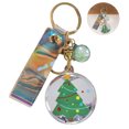 thumbnail image 2 of Christmas Keychain Acrylic Clear Cartoon Keychain Pendant Keychain with Lanyard, 2 of 10