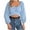 Blue, variant on Womens T Shirts, Women's T-Shirt for Women Casual Sleeve Tie Waist Chiffon Top with Navel Front Red1 M