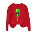 thumbnail image 6 of NuoCaiYun Sweatshirts for Women St. Patrick's Day Printed Long Sleeved Round Neck Fashionable Casual Hooded Sweatshirt Tops, 6 of 6