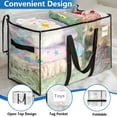 thumbnail image 4 of AcerichFad Moving Bags Heavy Duty, 6 Pack 104 L Extra Large Packing Storage Bags with Reinforced Handle Zipper for Moving Travel Camping College Supplies, Clear, 4 of 7