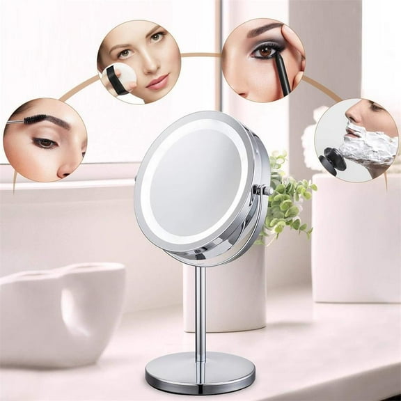 FitBest 7-inch LED Makeup Mirror, Double-sided Makeup Mirror