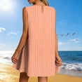 thumbnail image 6 of Sentmoon Bohemian Dress for Women Casual Sleeveless Crew Neck Summer Dresses Spring with Print Regular Fit Beach Dresses Breathable for Summer and Hot Weather Orange M, 6 of 8