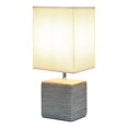 thumbnail image 2 of Petite Faux Stone Table Lamp with Fabric Shade Gray, 2 of 8
