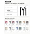 thumbnail image 3 of KAMBERFT Black Suspenders for Men, 1.5 inch Wide Adjustable Elastic Y-Back Braces with 3 Snap Loops, 3 of 5