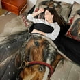 thumbnail image 3 of Manfei Retro Rustic Horse 7-Piece Bedding Comforter Set,Farm Animal King Bedding Sets,Country Farmhouse Lodge Bed Sheets For Teens Boy,Ultra Soft Home Decor Reversible, 3 of 7