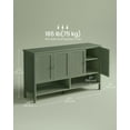 thumbnail image 5 of Shoe Cabinet, 3-Tier Shoe Storage Organizer, Shoe Shelf, Modern Country Cabinet, Freestanding Cabinet with Height-Adjustable Shelf, 13.8 x 47.2 x 27.6 Inches, Entryway, Green, 5 of 16