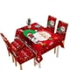 thumbnail image 3 of Paño de mesa con temática navideña Fiesta en casa Cubierta de mesa de comedor Mantel estampado Adorno navideño, Rojo, Papá Noel Yuarrent HA8994-05B, 3 of 6