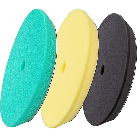 3pcs 5 inch Polishing Pads, 5'' Orbital Buffer Pads Hook and Loop Buffing Pads, Foam Polish Pad for Compounding, Polishing and Waxing, for 5'' Backing Plate