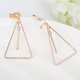 thumbnail image 2 of Accesorio de moda para mujer Pendientes colgantes triangulares de aleación geométrica Clips Joyería (Plata), 2 of 2